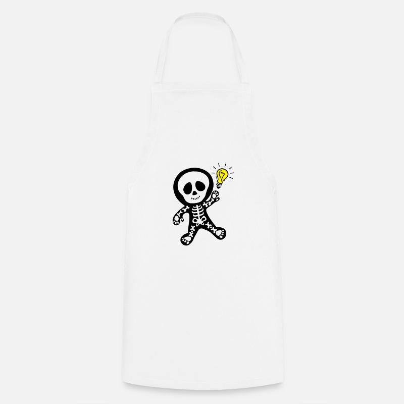 Halloween Skeleton Light - Cooking Apron - white