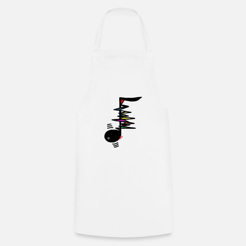 ELECTRONIC MUSIC HERE - Cooking Apron - white