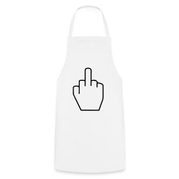 Finger, fick dich - Kochschürze - Weiß - Vorne - AI Model Male 185 dark (185cm)