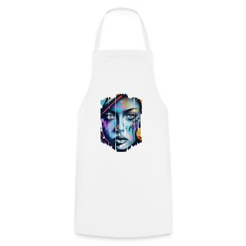 Graffiti Street Art Spray Colors Cool Artist Retro - Cooking Apron - white - Front - AI Model Male 185 dark (185cm)