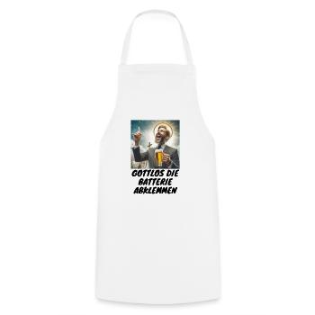 Malle impie débrancher la batterie boire de la bière 2 - Tablier de cuisine - blanc - Devant - AI Model Male 185 dark (185cm)