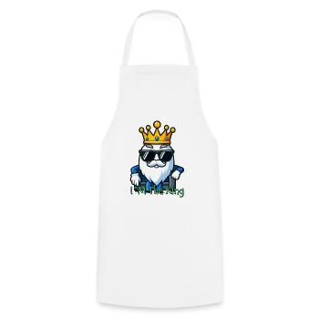 I m the King Schach - Kochschürze - Weiß - Vorne - AI Model Male 185 dark (185cm)