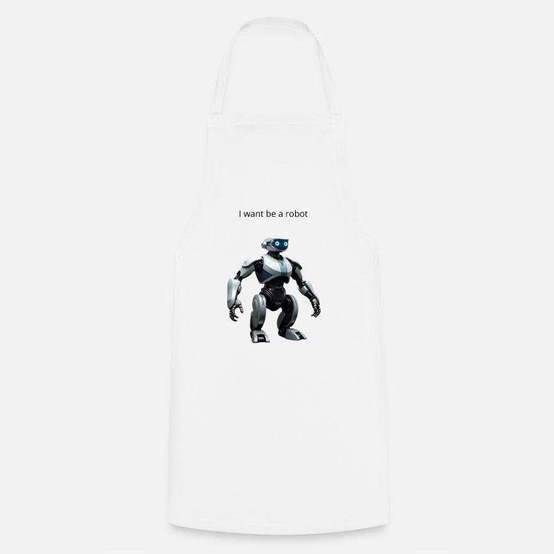 robot - Cooking Apron - white