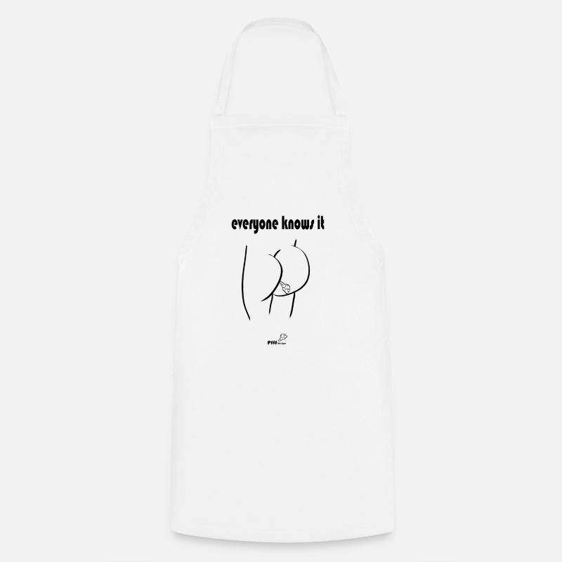 everyone knows it - Cooking Apron - white