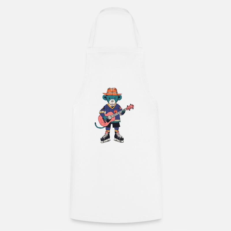 Monkey Music - Cooking Apron - white