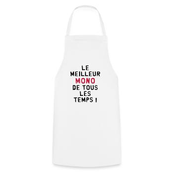 Moniteur / Monitrice / Mono / Formation / Ski - Tablier de cuisine - blanc - Devant - AI Model Male 185 dark (185cm)