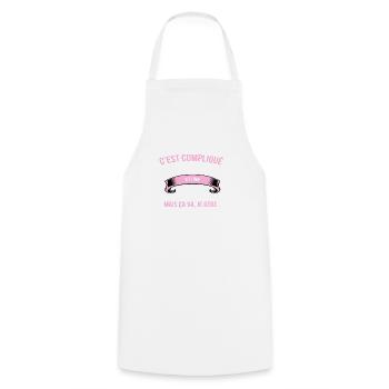 Emile - Tablier de cuisine - blanc - Devant - AI Model Male 185 dark (185cm)