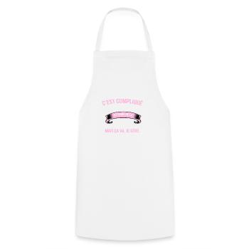 Danse orientale - Tablier de cuisine - blanc - Devant - AI Model Male 185 dark (185cm)