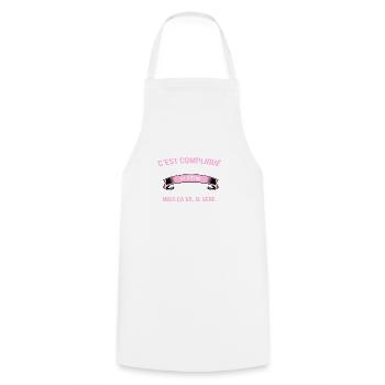 Psychologue - Tablier de cuisine - blanc - Devant - AI Model Male 185 dark (185cm)