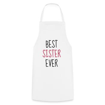 Sister - Friend - Brother - Baby - Birth - Sis - Cooking Apron - white - Front - AI Model Male 185 dark (185cm)