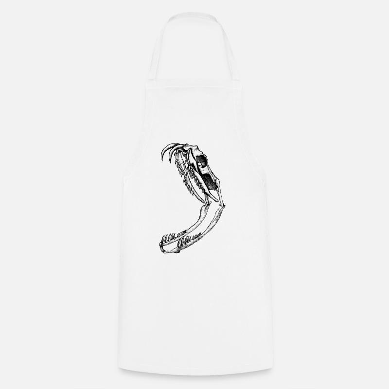 Snake Skull - Cooking Apron - white