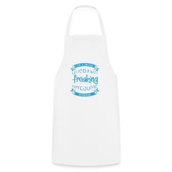 Cher anniversaire de mariage de mari de femme - Tablier de cuisine - blanc - Devant - AI Model Male 185 dark (185cm)