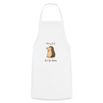 Hedgehog - Feeling Cute But Also Stabby - Cooking Apron - white - Front - AI Model Male 185 dark (185cm)