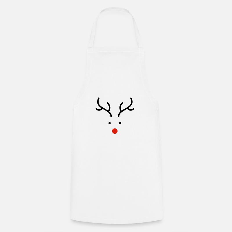 Renne de Noël - Tablier de cuisine - blanc