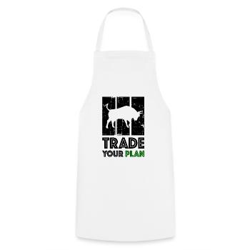 TRADE YOUR PLAN Bull Trader - Tablier de cuisine - blanc - Devant - AI Model Male 185 dark (185cm)