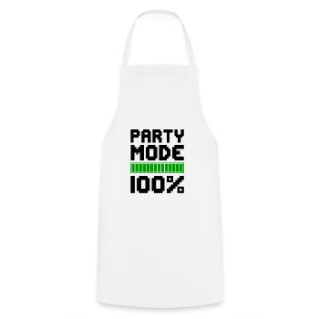 MODE FÊTE 100% Célébrer le plaisir - Tablier de cuisine - blanc - Devant - AI Model Male 185 dark (185cm)