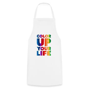 Color Up Your Life Colorful - Cooking Apron - white - Front - AI Model Male 185 dark (185cm)
