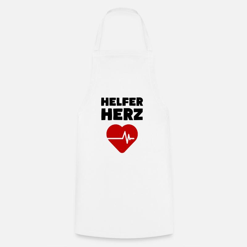 Helfer Herz - Kochschürze - Weiß