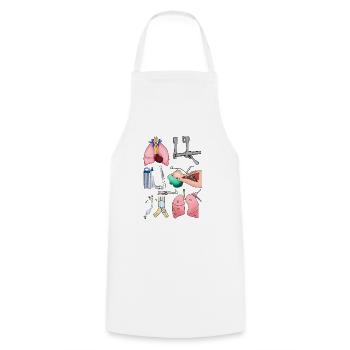 Thoracic surgery - Cooking Apron - white - Front - AI Model Male 185 dark (185cm)