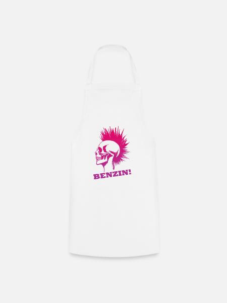 Benzin Pink - Kochschürze - Weiß