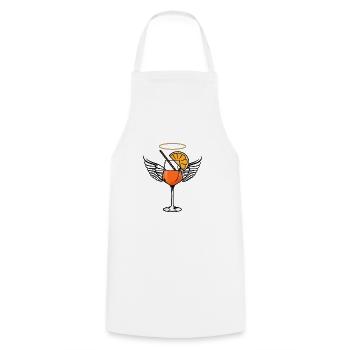 Cocktail Apéritif Saint Aperolie - Tablier de cuisine - blanc - Devant - AI Model Male 185 dark (185cm)