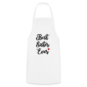 Meilleure sœur de tous les temps Cœur Chère sœur - Tablier de cuisine - blanc - Devant - AI Model Male 185 dark (185cm)