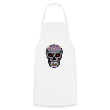 mexicain Skull - Tablier de cuisine - blanc - Devant - AI Model Male 185 dark (185cm)