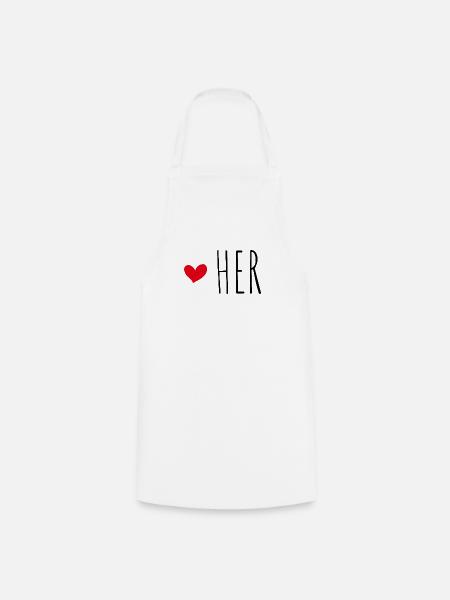 Her - Kochschürze - Weiß