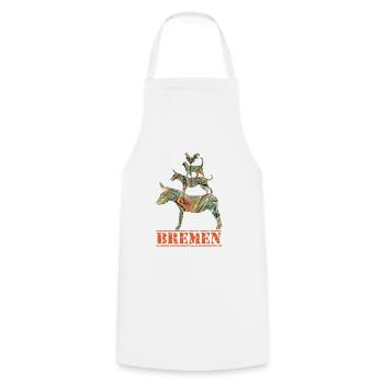 bremen e 200 - Kochschürze - Weiß - Vorne - AI Model Male 185 dark (185cm)