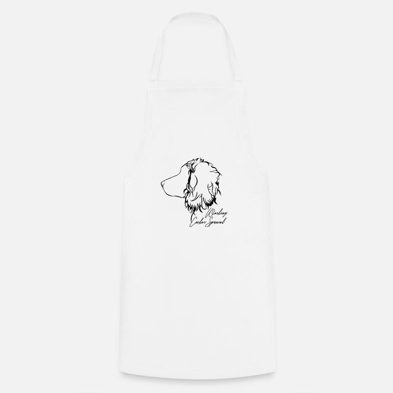WORKING COCKER SPANIEL Profile Dogs Dog Wilsigns - Cooking Apron - white