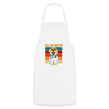 Appelez-moi Docteur 13 - Tablier de cuisine - blanc - Devant - AI Model Male 185 dark (185cm)