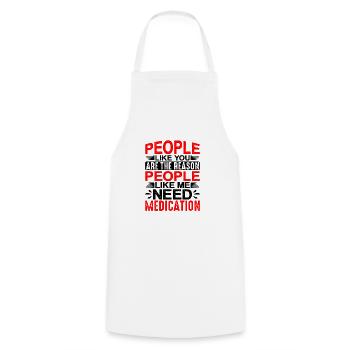 Des gens comme vous sont la raison 1 - Tablier de cuisine - blanc - Devant - AI Model Male 185 dark (185cm)