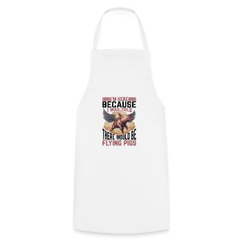 On m’a dit qu’il y aurait des cochons volants 24 - Tablier de cuisine - blanc - Devant - AI Model Male 185 dark (185cm)