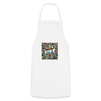 Relax I Can Fix It 33 - Cooking Apron - white - Front - AI Model Male 185 dark (185cm)