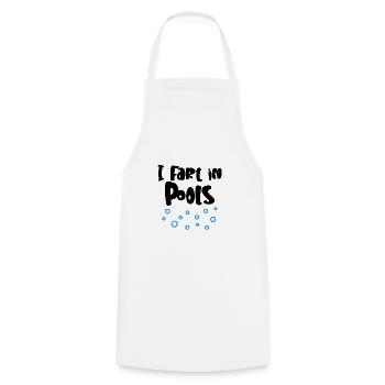 I Fart In Pools 4 - Cooking Apron - white - Front - AI Model Male 185 dark (185cm)