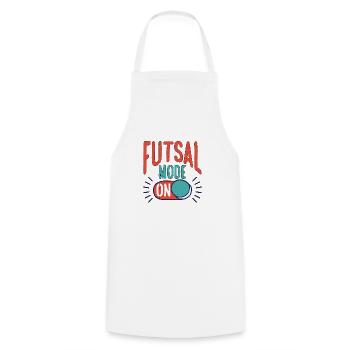 Futsal Mode On 14 - Cooking Apron - white - Front - AI Model Male 185 dark (185cm)