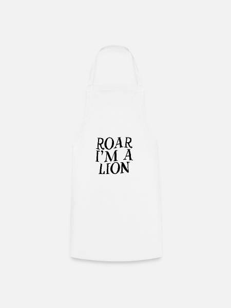 Roar I'm A Lion 3 - Kochschürze - Weiß
