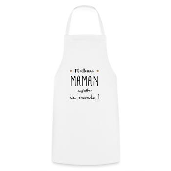 Meilleure Maman du monde vecteur - Tablier de cuisine - blanc - Devant - AI Model Male 185 dark (185cm)