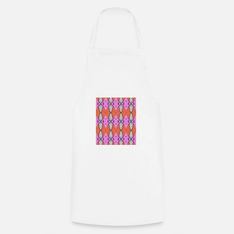 Points Mandala - Cooking Apron - white