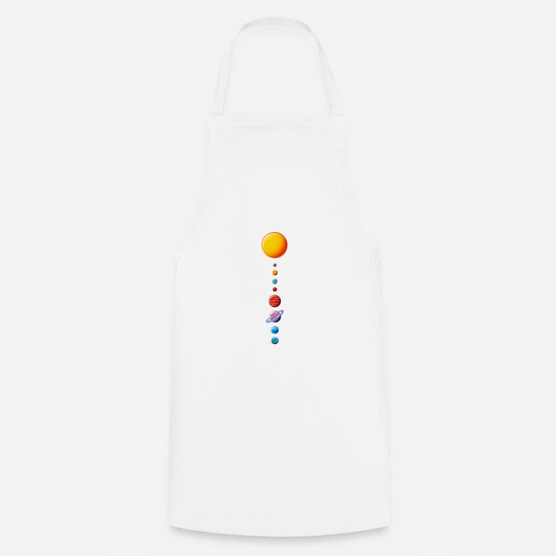 Notre système solaire - Tablier de cuisine - blanc