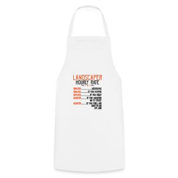 Gardennursery Gardener Landscape Gardener - Cooking Apron - white - Front - AI Model Male 185 dark (185cm)