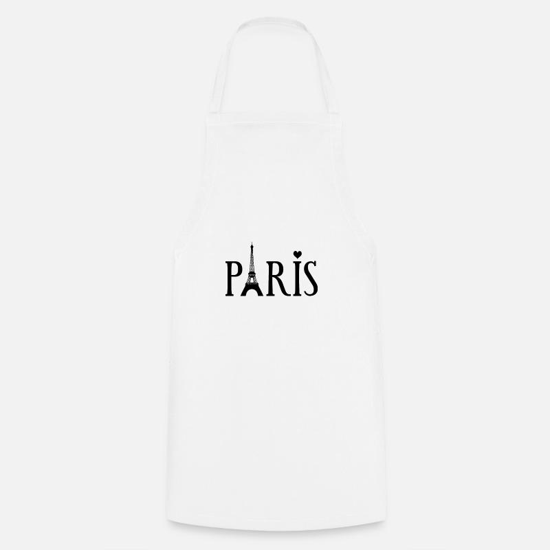 Paris Eiffel Tower - Cooking Apron - white