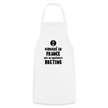 Breton - Tablier de cuisine - blanc - Devant - AI Model Male 185 dark (185cm)