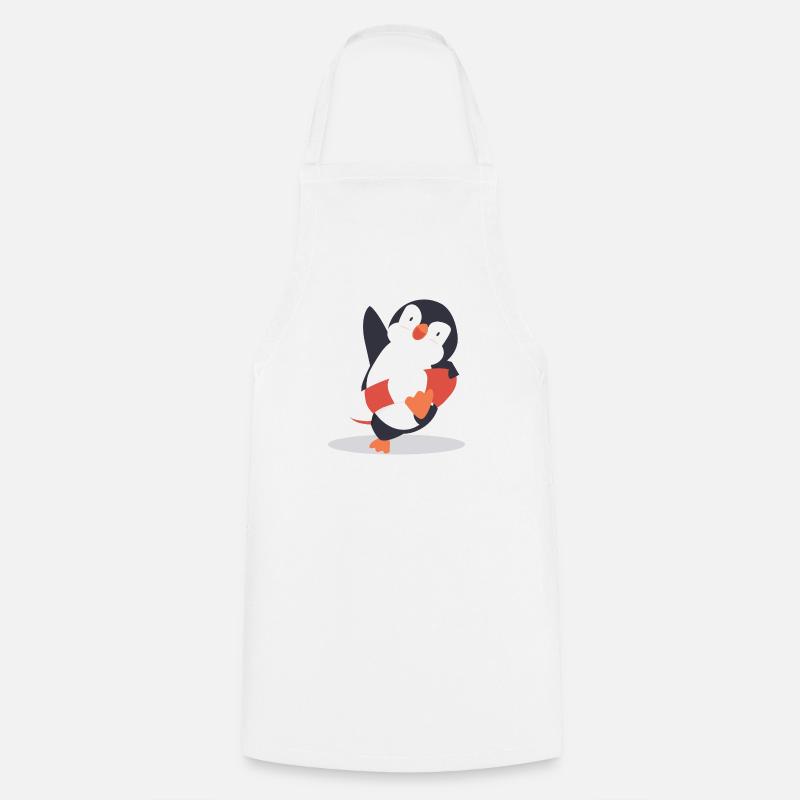Penguin - Cooking Apron - white