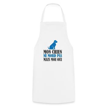 t-shirt propriétaire de chien humour - Tablier de cuisine - blanc - Devant - AI Model Male 185 dark (185cm)