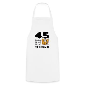 Geburtstag 45 Jahre Bier Saufen Alkohol Birthday - Kochschürze - Weiß - Vorne - AI Model Male 185 dark (185cm)