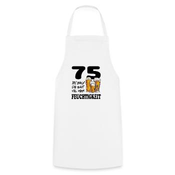 Geburtstag 75 Jahre Bier Saufen Alkohol Birthday - Kochschürze - Weiß - Vorne - AI Model Male 185 dark (185cm)