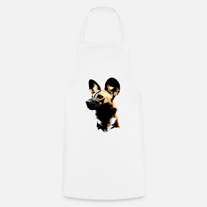 Chien de chasse peint - Tablier de cuisine - blanc