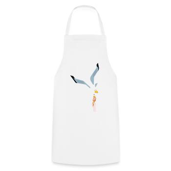 Möwe Eis Geschenk Vogel Dieb - Kochschürze - Weiß - Vorne - AI Model Male 185 dark (185cm)