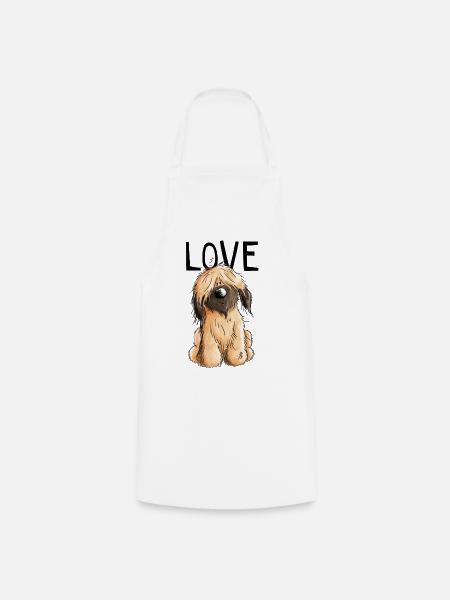 I Love my Briard - Hund - Briards - Geschenk - Kochschürze - Weiß